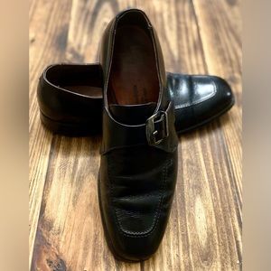 Allen Edmonds Milan Black Leather Monk Strap Loafer Dress Shoes Men's Size 9 A